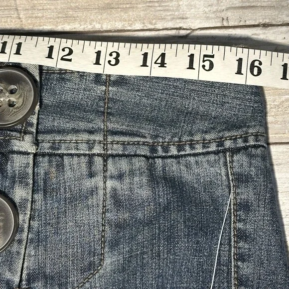 NWT Tommy Hilfiger Double Button Wide Leg Denim Capri Pants Size 10 - Picture 9 of 11